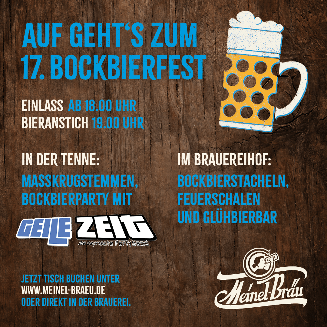 Tisch zum Bockbieranstich für 10 Personen | Meinel Bräu